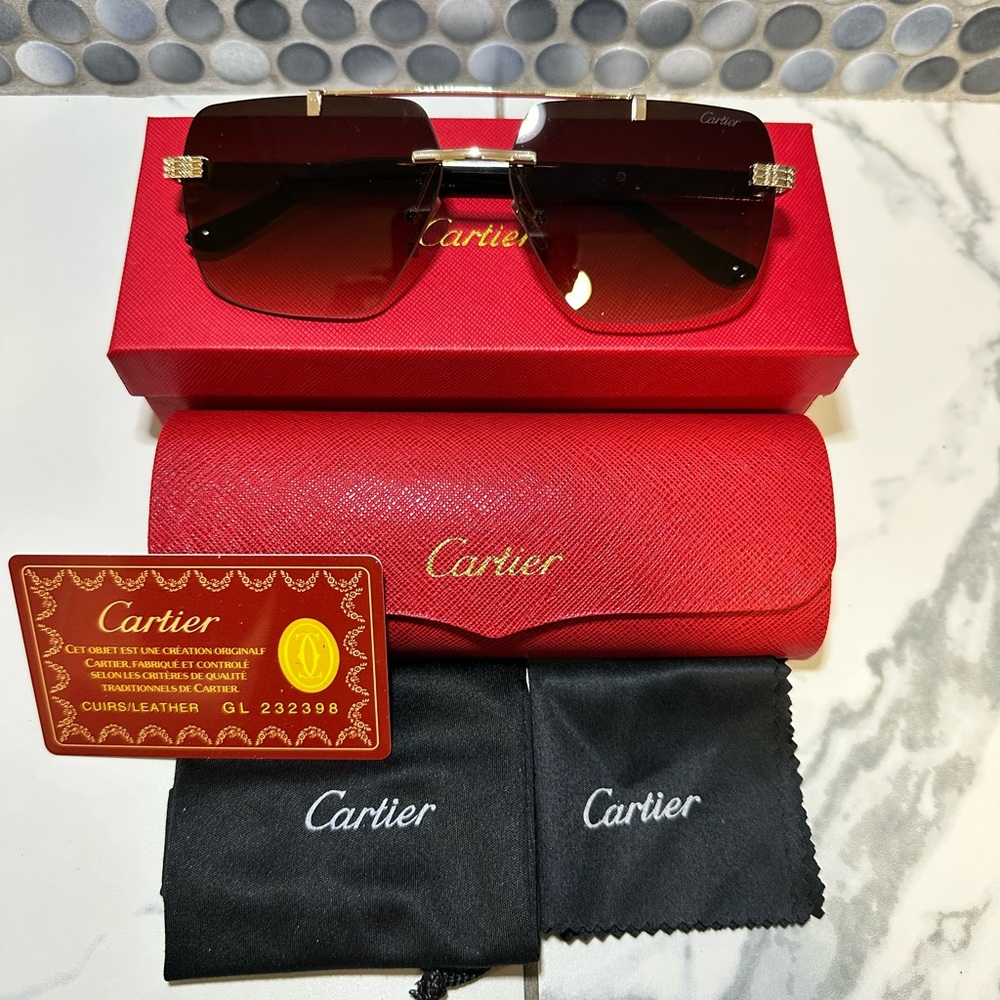 Men's Sunglasses - Black and Gold